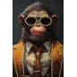 MALOWANY OBRAZ NA PŁÓTNIE Lakierowany MONKY z RAMĄ 52,5x2,8x72,5 cm